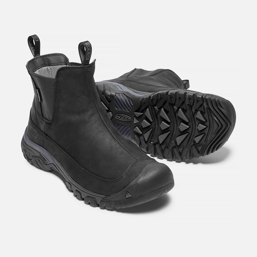 Botas Chelsea Keen Mexico Negros - Hombre Anchorage Iii Waterproof - NU0189735